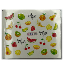 Слайдер для нігтів "Літо 27" - літні наклейки для манікюру з фруктовим дизайном