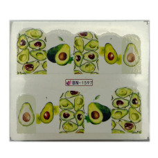 Слайдери для манікюру ягідно-фруктові принти – наклейки на нігті 05