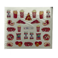 Слайдери для манікюру ягідно-фруктові принти – наклейки на нігті 08