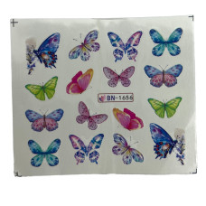 Слайдер-дизайн для манікюру Метелики – яскраві наклейки на нігті 015