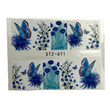 Слайдер-дизайн для манікюру Метелики – яскраві наклейки на нігті 02