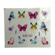 Слайдер-дизайн для манікюру Метелики – яскраві наклейки на нігті 06