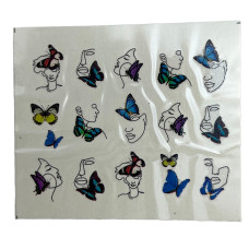 Слайдер-дизайн для манікюру Метелики – яскраві наклейки на нігті 08