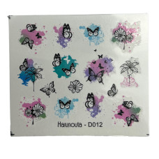 Слайдер-дизайн для манікюру Метелики – яскраві наклейки на нігті 09