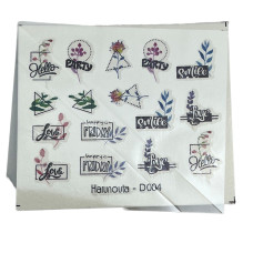 Слайдер для манікюру з рослинними мотивами 11 - квіти, листя, гілля 