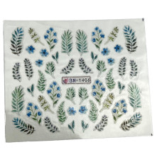 Слайдер для манікюру з рослинними мотивами 13 - квіти, листя, гілля 