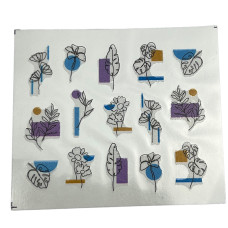 Слайдер для манікюру з рослинними мотивами 18 - квіти, листя, гілля 