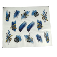 Слайдер для манікюру з рослинними мотивами 02 - квіти, листя, гілля 