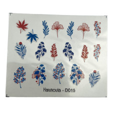 Слайдер для манікюру з рослинними мотивами 20 - квіти, листя, гілля 