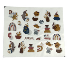 Слайдер для манікюру з рослинними мотивами 03 - квіти, листя, гілля 