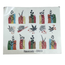 Слайдер для манікюру з рослинними мотивами 07 - квіти, листя, гілля 