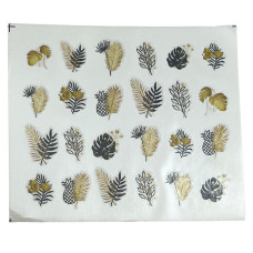 Слайдер для манікюру з рослинними мотивами 09 - квіти, листя, гілля 