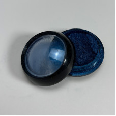 Синя втирка для нігтів із дзеркальним ефектом