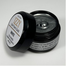 Gold White IZZY — гель-фарба з фектом рідкого металу, біле золото — 5 г