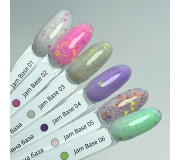 Кольорові бази для нігтів IZZY Jam Base з декором —10 г та 15 г