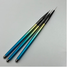 Набір тонких пензлів для манікюру та розпису нігтів, 3 шт