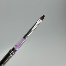 Кисть для гелю з металевим ковпачком, формапелюстка, розмір 6