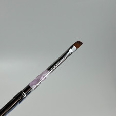 Кисть для гелю з металевим ковпачком скошеної форми, розмір 8