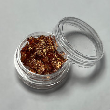 Поталь для манікюру, фольга жата в баночці червоне золото