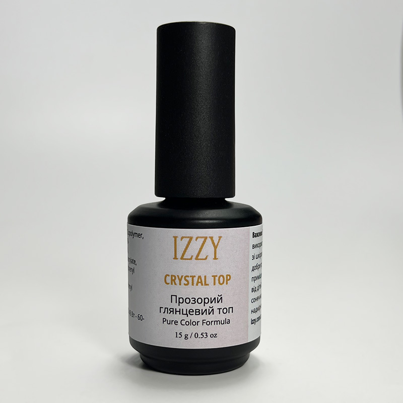 Топ IZZY Crystal без УФ-фільтрів — прозорий, глянцевий, 15 мл
