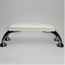 Підставка під руку клієнта, манікюрний підлокітник на хромованих ніжках білий