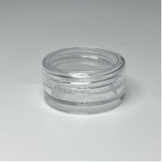 Пуста пластикова банка для декору з кришечкою на різьбі, 5 мл