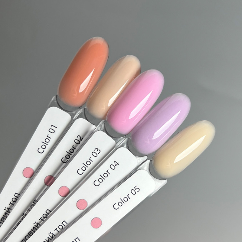 Камуфлюючий топ для нігтів Izzy Color Top 03, рожевий топ для манікюру 10 г