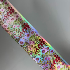 Відривна ольга для манікюру IZZY - квітковий дизайн голографічна