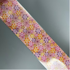 Відривна ольга для манікюру IZZY - квітковий дизайн бежевий