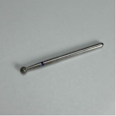 Фреза алмазна шар середній, синя насічка ⌀3мм