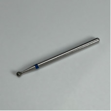 Фреза алмазна шар маленький, синя насічка ⌀2мм