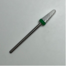 Фреза керамічна для манікюру, для зняття гелю, зелена насічка