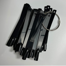 Чорні тіпси для демонстрації кольорів гель-лаку, 50 шт