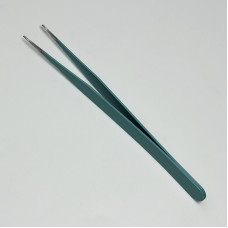 Пінцет прямий для нанесення слайдерів або іншого декору для манікюру, блакитний