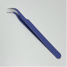 Пінцет зігнутий для нанесення слайдерів або іншого декору для манікюру, бузковий